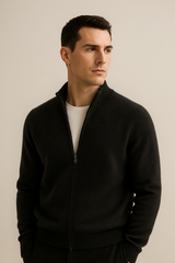 Lorenzi Cashmere Cardigan Black