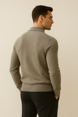 Alessandro Merino Polo Knit Grey