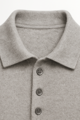 Alessandro Merino Polo Knit Grey