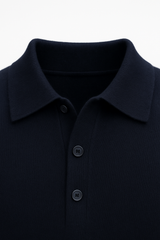 Alessandro Merino Polo Knit Navy