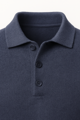 Alessandro Merino Polo Knit Blue