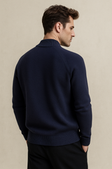 Arento Merino Cardigan Navy