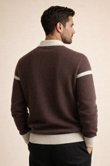 Emanuele Alpaca Knit Cardigan Brown