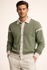 Emanuele Alpaca Knit Cardigan Green