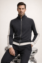 Francesco Merino Cardigan Dark Grey