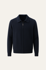 Carvelli Merino Zip Sweater Navy