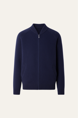 Arento Merino Cardigan Navy
