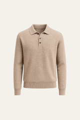 Alessandro Merino Polo Knit Taupe