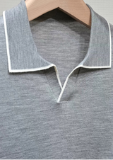 Ellis Light Gray Lightweight Polo Shirt