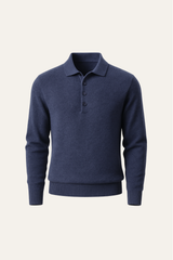 Alessandro Merino Polo Knit Blue