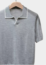Ellis Light Gray Lightweight Polo Shirt