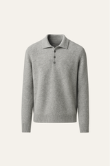 Alessandro Merino Polo Knit Grey