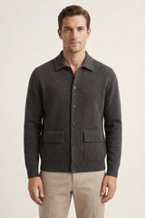 Lorenzo Cashmere Cardigan Dark Grey