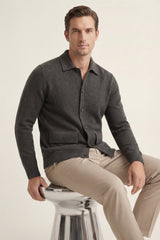 Lorenzo Cashmere Cardigan Dark Grey