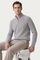 Roma Cashmere Cardigan Grey