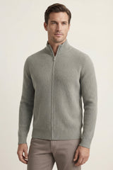 Roma Cashmere Cardigan Grey Green