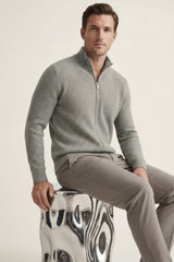 Roma Cashmere Cardigan Grey Green