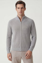 Roma Cashmere Cardigan Grey