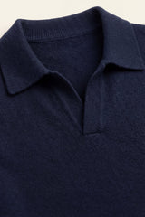 Marencio Cashmere Polo Knit Navy
