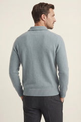 Marencio Cashmere Polo Knit Light Blue