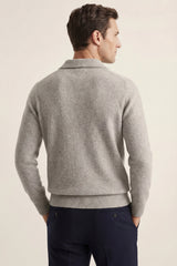 Marencio Cashmere Polo Knit Grey