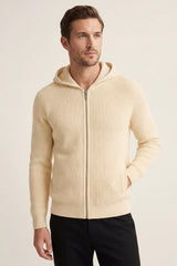 Amalfi Merino Hooded Sweater Beige