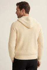 Amalfi Merino Hooded Sweater Beige