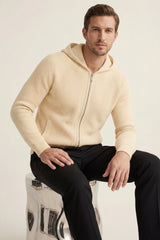 Amalfi Merino Hooded Sweater Beige