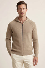 Amalfi Merino Hooded Sweater Taupe
