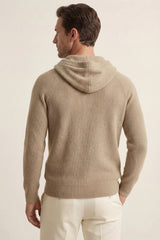 Amalfi Merino Hooded Sweater Taupe