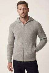 Amalfi Merino Hooded Sweater Grey