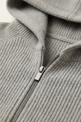 Amalfi Merino Hooded Sweater Grey