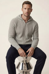 Amalfi Merino Hooded Sweater Grey