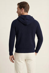Amalfi Merino Hooded Sweater Navy