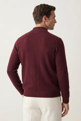 Giotto Knit Cardigan Maroon