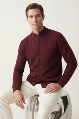 Giotto Knit Cardigan Maroon