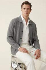Valero Cashmere Cardigan Graphite