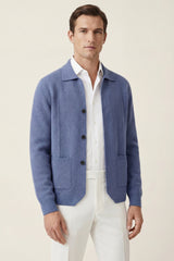 Valero Cashmere Cardigan Blue
