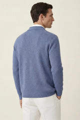 Valero Cashmere Cardigan Blue