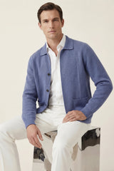 Valero Cashmere Cardigan Blue