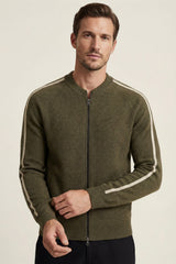 Lorenti Cashmere Zip Knit Olive