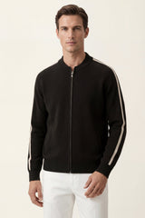 Lorenti Cashmere Zip Knit Black