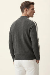 Lorenti Cashmere Zip Knit Dark Grey