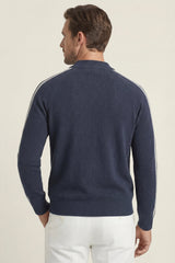 Lorenti Cashmere Zip Knit Navy