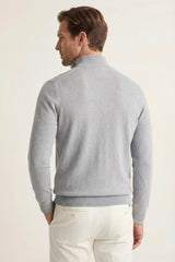 Arlino Quarter Zip Knit Light Grey