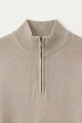 Arlino Quarter Zip Knit Beige