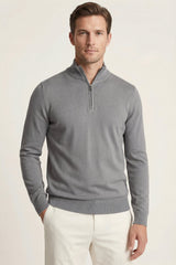 Arlino Quarter Zip Knit Dark Grey