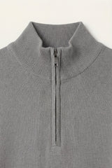 Arlino Quarter Zip Knit Dark Grey