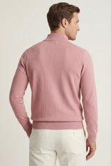 Arlino Quarter Zip Knit Pink