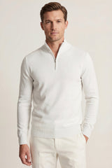 Arlino Quarter Zip Knit White